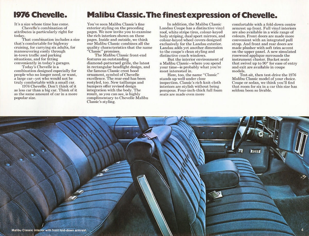 1976 Chev Chevelle Canadian Brochure Page 4